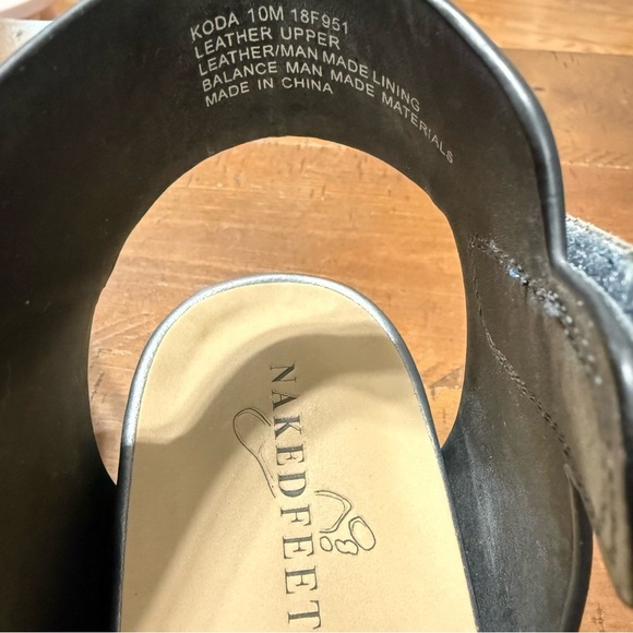 Naked Feet Black and Blue Platform Sandals with Adjustable Straps women’s 10M - Picture 7 of 12